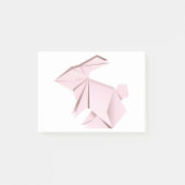Post-it® Lapin rose d'origami (Devant)