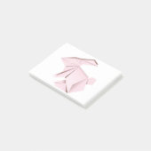 Post-it® Lapin rose d'origami (Incliné)
