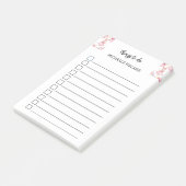 Post-it® Lapin rose mignon personnalisé (Incliné)