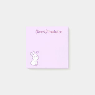 Post-it® Lapin sur mesure mignon kawaii pastel violet qui r