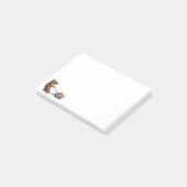 Post-it® Lapin vintage tirant l'oeuf pourpre (Incliné)