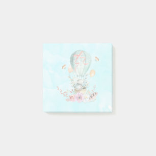Post-it® Lapin Whimsical Riding dans un ballon à air chaud