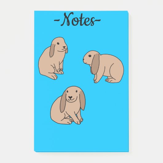 Post-it® Lapins aux oreilles tombantes (Devant)