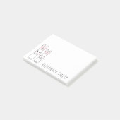 Post-it® Lapins mignons avec le nom personnalisé (Incliné)