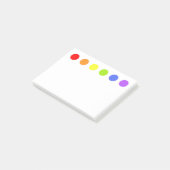 Post-it® L'arc-en-ciel pointille des notes (Incliné)