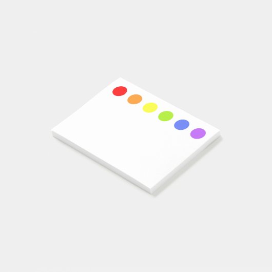 Post-it® L'arc-en-ciel pointille des notes (Incliné)