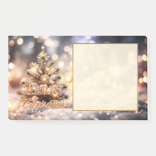 Post-it® Large Sparkling Christmas Tree Holidays (Devant)