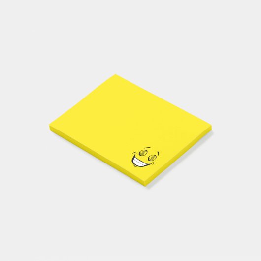 Post-it® L'argent avide observe le visage jaune (Incliné)