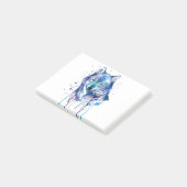 Post-it® L'art graphique du loup bleu (Incliné)