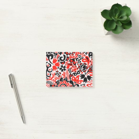 Post-it® L'art populaire ukrainien motif floral abstact (Bureau)