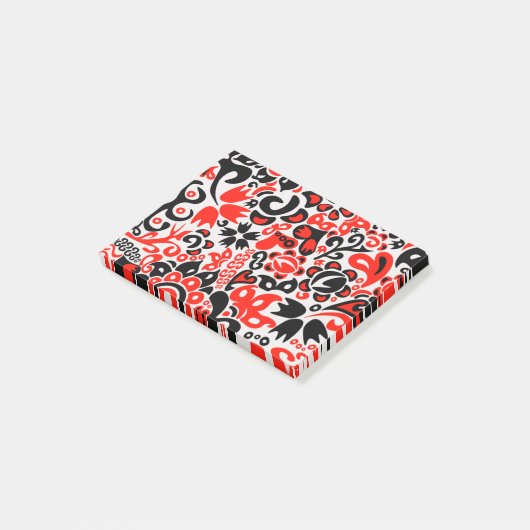 Post-it® L'art populaire ukrainien motif floral abstact (Incliné)