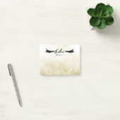 Post-it® Lashes Eyelashes Gold Sparkle Glam Personnalisé (Bureau)