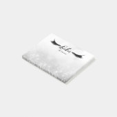 Post-it® Lashes Eyelashes Silver Sparkle Glam Personnalisé (Incliné)