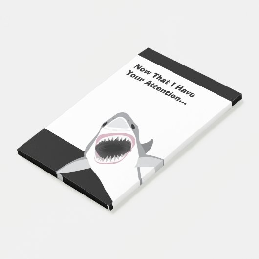 Post-it® L'attaque de requin drôle (Incliné)