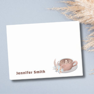 Post-it® Latte Boho Avec Fleurs Personnalisées