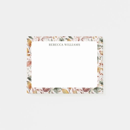 Post-it® L'automne quitte Thanksgiving Nom Modèle (Devant)