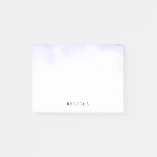 Post-it® Lavage pourpre sensible d'aquarelle personnalisé (Devant)