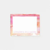 Post-it® Lavage rose et orange moderne (Devant)