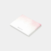 Post-it® Lavage rose mou élégant d'aquarelle (Incliné)