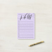 Post-it® Lavande Blanc Confetti Calligraphie À Faire (Sur un bureau)
