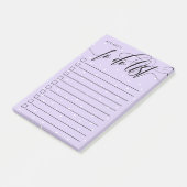 Post-it® Lavande Blanc Confetti Calligraphie À Faire (Incliné)