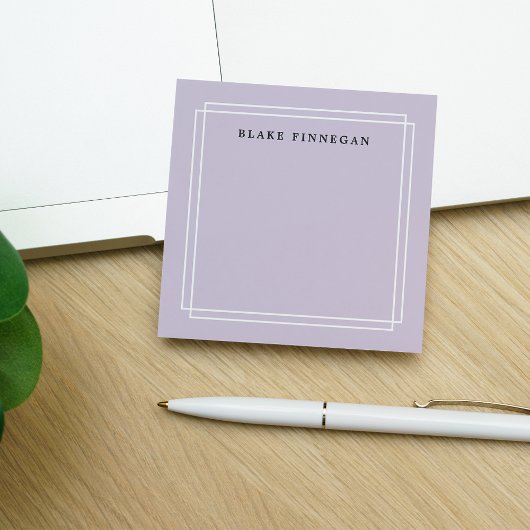 Post-it® Lavande chic | Bordure blanche personnalisée