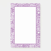 Post-it® Lavande et blanc Paisley Patterned Jolie (Devant)