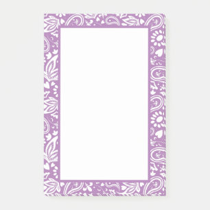 Post-it® Lavande et blanc Paisley Patterned Jolie