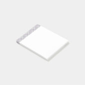 Post-it® Lavande Gris Plaid Motif (Incliné)