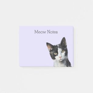 Post-it® Lavande Noir Blanc Kitty Chat