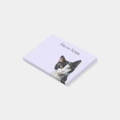 Post-it® Lavande Noir Blanc Kitty Chat (Incliné)