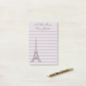Post-it® Lavande personnalisée Tour Eiffel Post It Notes (Sur un bureau)