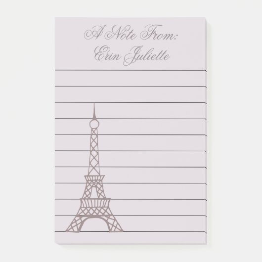 Post-it® Lavande personnalisée Tour Eiffel Post It Notes (Devant)