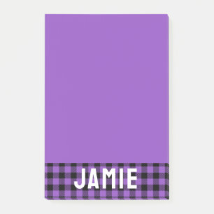 Post-it® Lavande Riche Buffalo Vérifier le nom blanc