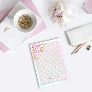 Post-it® Lavande Rose Floral Feminine Cuisine Personnalisée