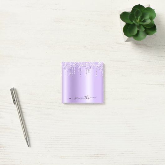 Post-it® Lavender Glitter Drips Shimmer (Bureau)