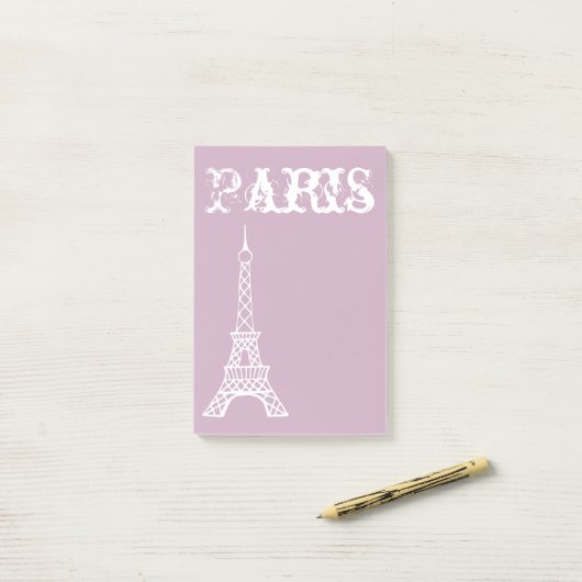 Post-it® Lavender Paris Post Notes (Sur un bureau)