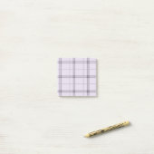 Post-it® Lavender Purple Plaid Pattern Check Print Tartan (Sur un bureau)