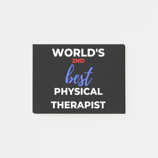 Post-it® Le 2ème meilleur physiothérapeute du monde (Devant)
