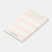 Post-it® Le blanc de pêche barre des confettis d'or (Incliné)