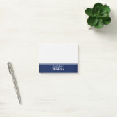 Post-it® Le bleu marine moderne a personnalisé 4" x 3" (Bureau)