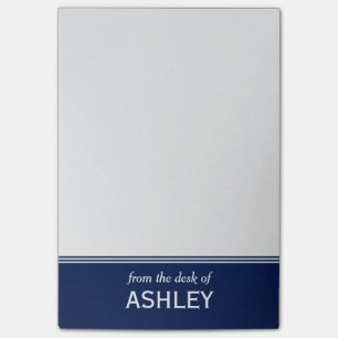 Post-it® Le bleu marine moderne a personnalisé 4" x 6"