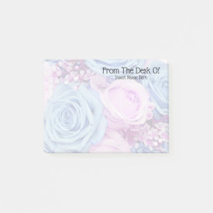 Post-it® Le bleu rose de rose de photo s'est fané votre no