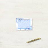 Post-it® Le bleu tourbillonne gratitude curative (Sur un bureau)