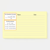 Post-it® Le Bloc-notes Discriminant & Formule Quadratique (Devant)