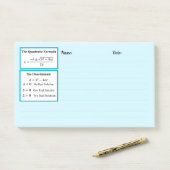 Post-it® Le Bloc-notes Discriminant & Formule Quadratique (Sur un bureau)