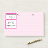 Post-it® Le Bloc-notes Discriminant & Formule Quadratique (Sur un bureau)