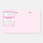 Post-it® Le Bloc-notes Discriminant & Formule Quadratique (Devant)