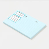 Post-it® Le Bloc-Notes du Discriminant & de la Formule Quad (Incliné)