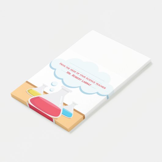 Post-it® Le bloc-notes du professeur de Sciences de flacons (Incliné)